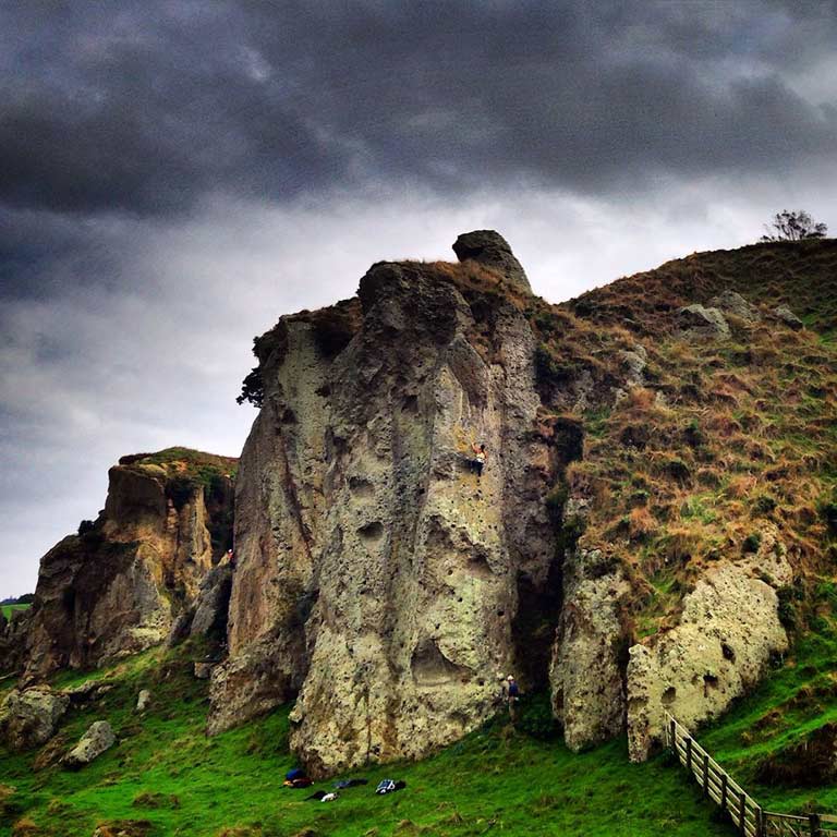 Rock Climbing at Sheridan Hills, Wharepapa South, New Zealand